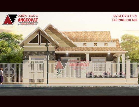 Thiết kế nhà cấp 4 diện tích 150m2 đẹp ở nông thôn 