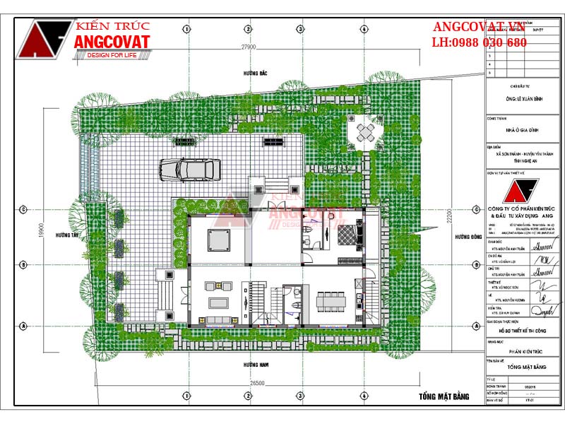 bản vẽ quy hoạch tổng mặt bằng biệt thự 12x18m 
