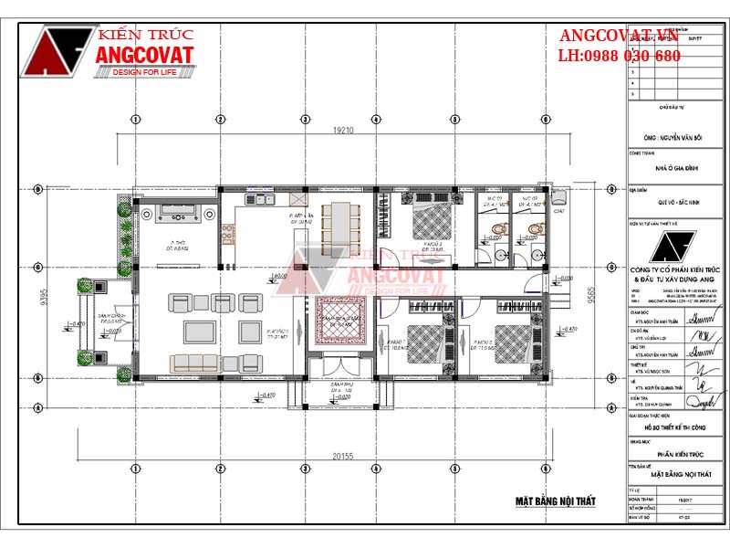 mặt bằng nhà cấp 4 150m2 3 phòng ngủ