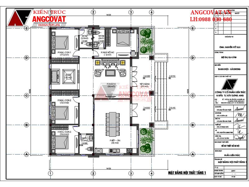 bản vẽ mặt bằng nhà cấp 4 ngang 15m diện tích 180m2