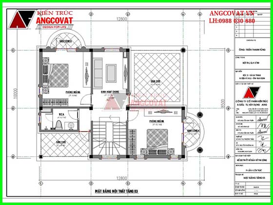 Công năng tầng 3 của mẫu thiết kế khôn gian nhà 3 tầng hiện đại