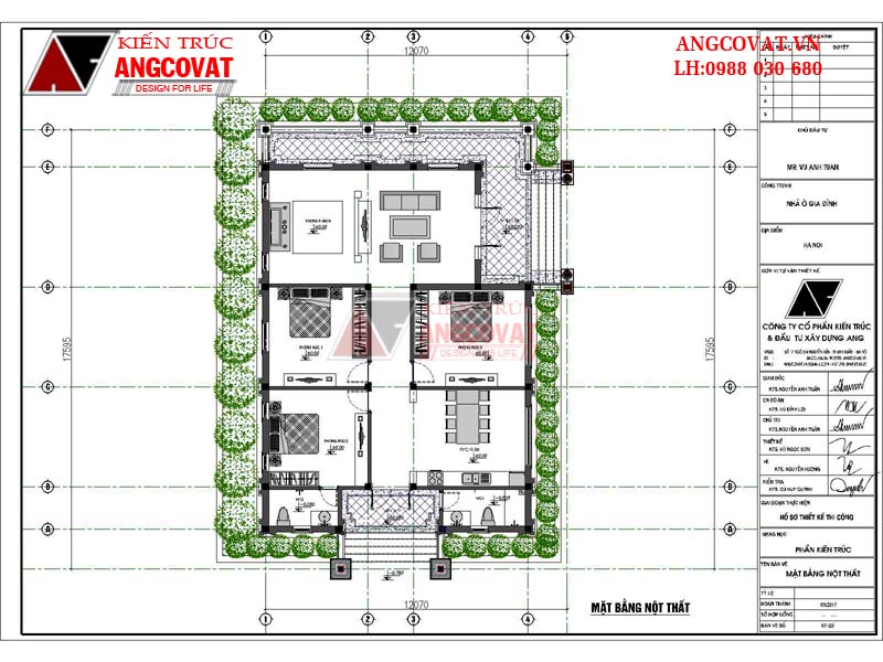 mặt bằng thiết kế nhà 190m2 3 ngủ