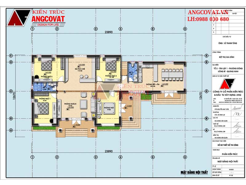 MẶT BẰNg công năng sử dụng biệt thự 200m2 1 tầng 3 phòng ngủ