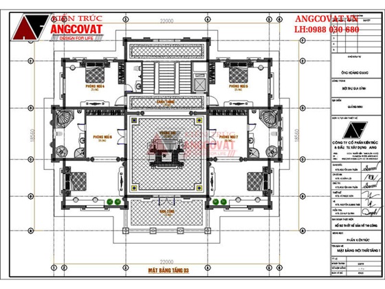 tư vấn thiết kế biệt thự lâu đài 4 tầng 340m2