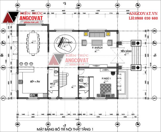 Bản thiết kế biệt thự 3 tầng 5