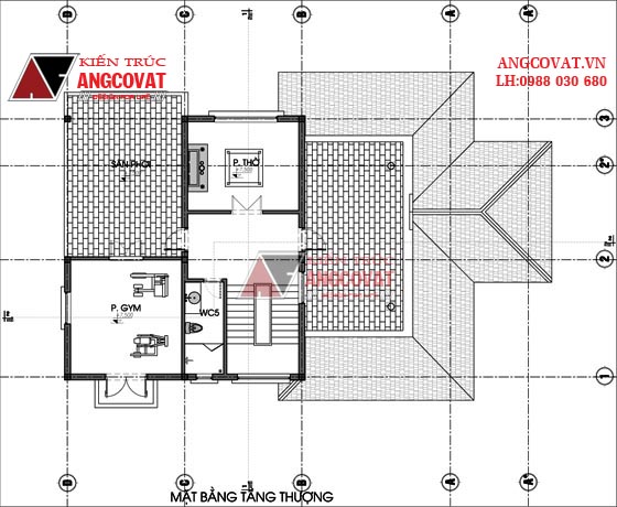 Bản thiết kế biệt thự 3 tầng 6