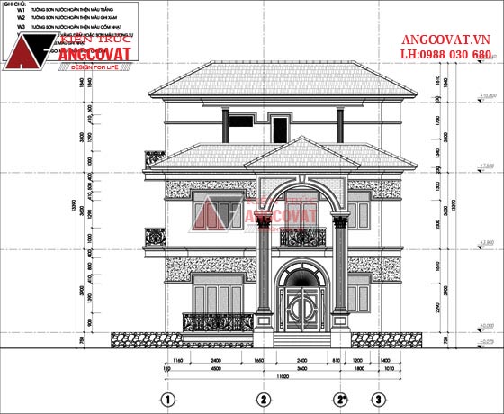 Bản thiết kế biệt thự 3 tầng 8