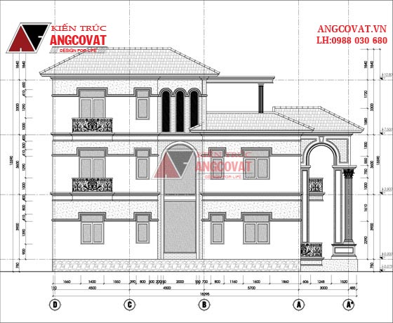 Bản thiết kế biệt thự 3 tầng 9