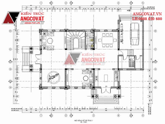 Bản vẽ thiết kế thi công nhà biệt thự 5