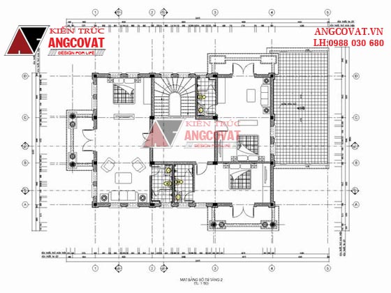 Bản vẽ thiết kế thi công nhà biệt thự 6