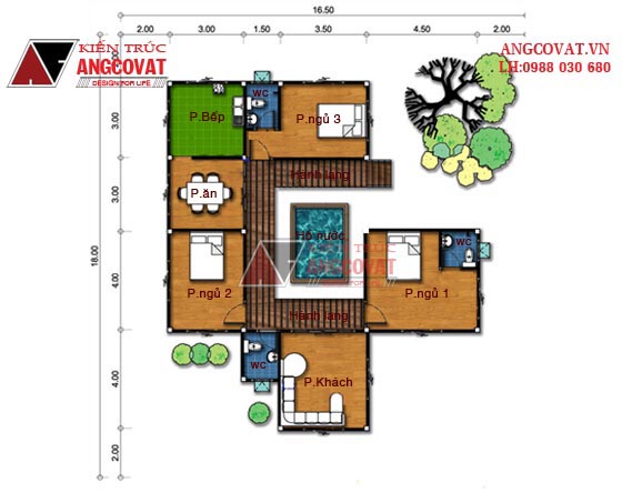 Hình ảnh mặt bằng mẫu nhà cấp 4 phong cách hiện đại