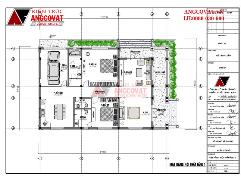 nhà cấp 4 mái thái có gara