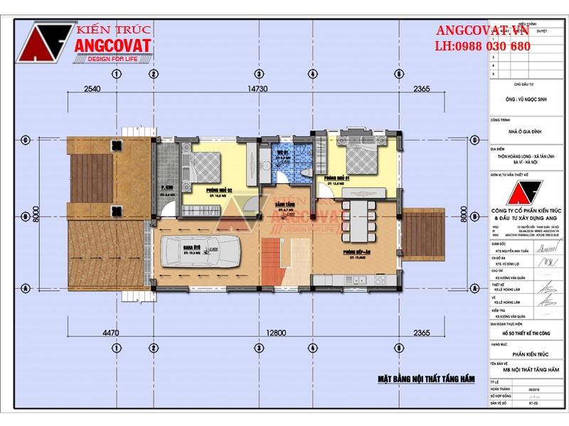 bản vẽ mặt bằng nhà 8x17m diện tích 110m2