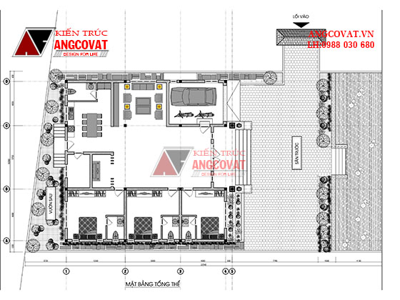 Hình ảnh mặt bằng thiết kế nhà vườn 200m2