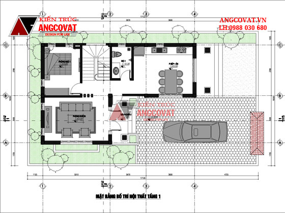 mẫu nhà 2 tầng đẹp 70m2 3