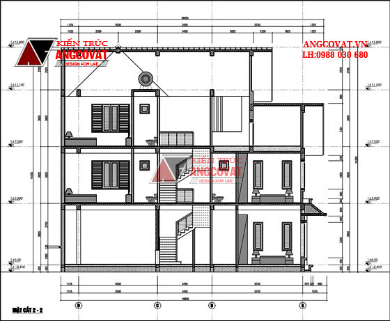 Mẫu nhà 3 tầng mặt tiền 10m 11