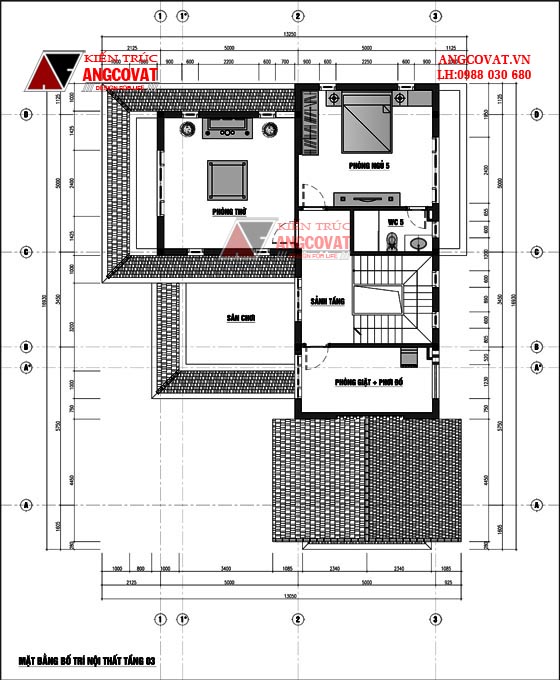 Mẫu nhà 3 tầng mặt tiền 10m 6