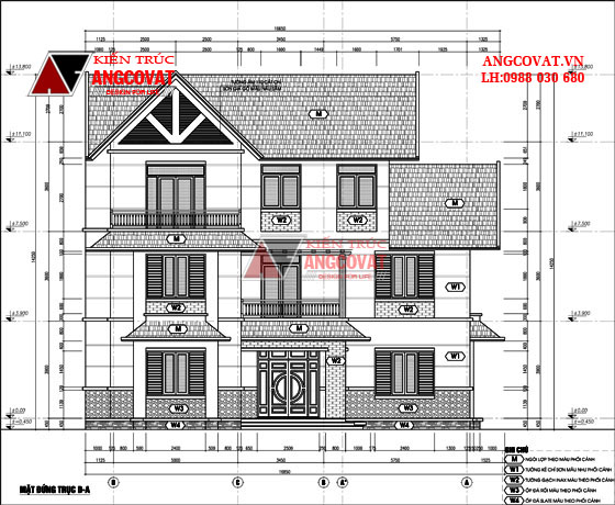 Mẫu nhà 3 tầng mặt tiền 10m 9