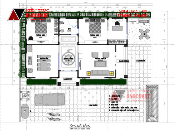 mẫu nhà cấp 4 diện tích 110m2 4