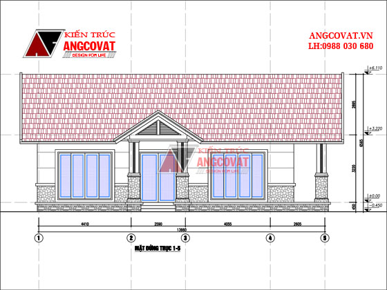 mẫu nhà cấp 4 diện tích 110m2 5