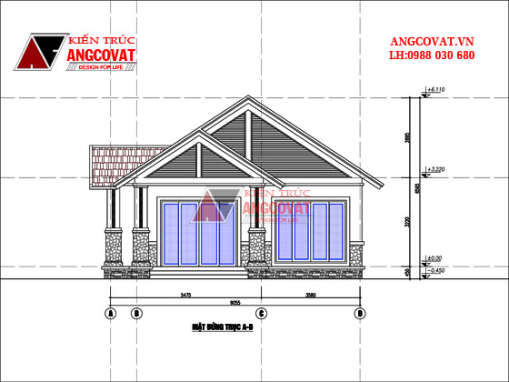 mẫu nhà cấp 4 diện tích 110m2 6