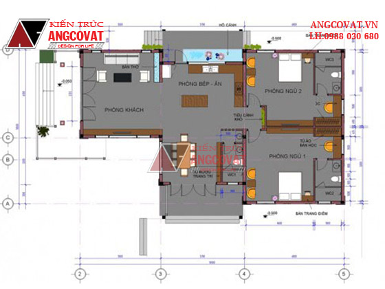 Mẫu nhà cấp 4 100m2 2