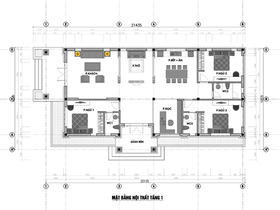 mẫu nhà cấp 4 200m2 4