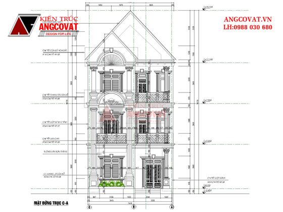 mẫu nhà mặt tiền 7.5m 7