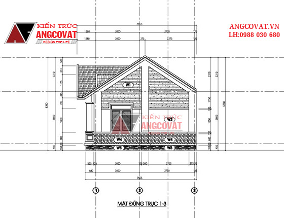 mẫu nhà ngang 7m 6