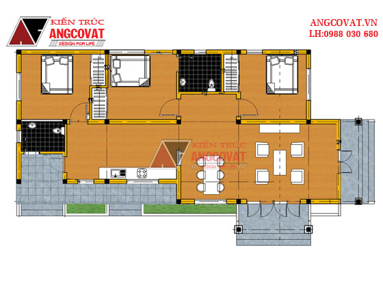  Mẫu thiết kế nhà 8x17m 3