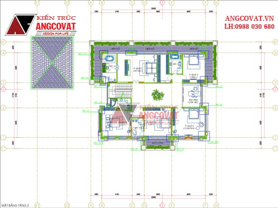 thiết kế nhà hình vuông 9