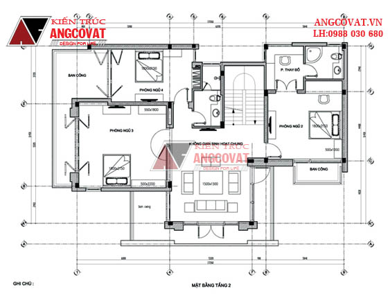 Thiết kế biệt thự phố mái dốc 5