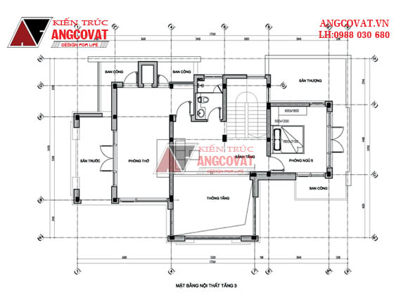 Thiết kế biệt thự phố mái dốc 6