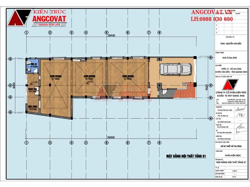 bản vẽ biệt thự phố 150m2 tân cổ