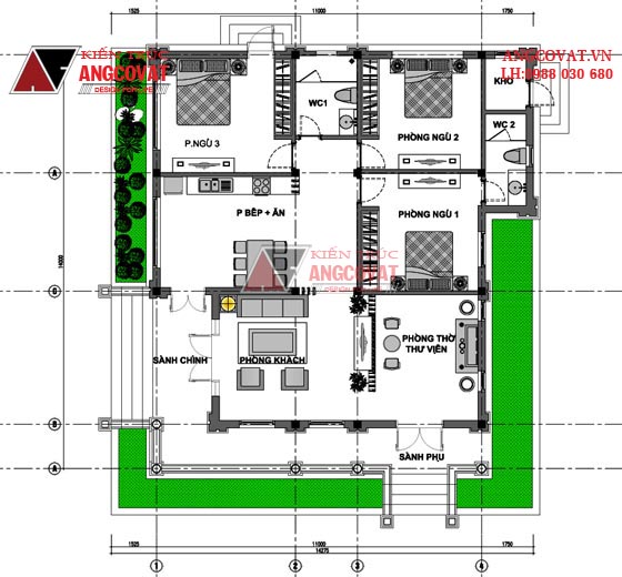 Thiết kế nhà 180m2 3