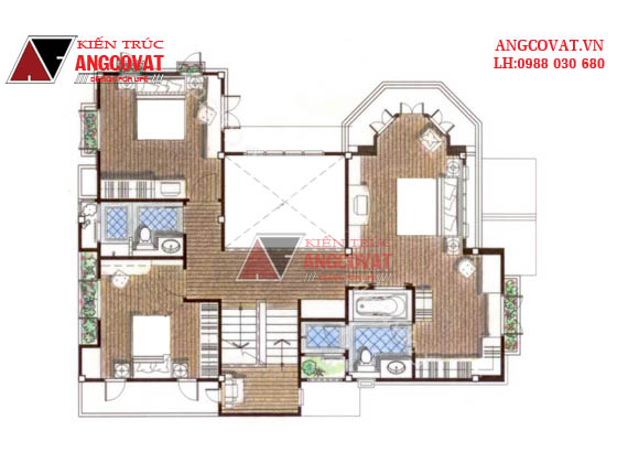 Thiết kế nhà 2 tầng 150m2 3