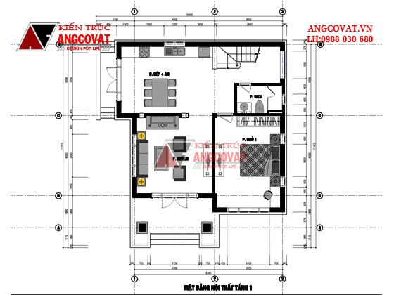 Thiết kế nhà 2 tầng 8x10m 4