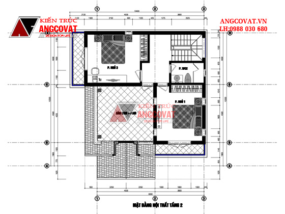 Thiết kế nhà 2 tầng 8x10m 5