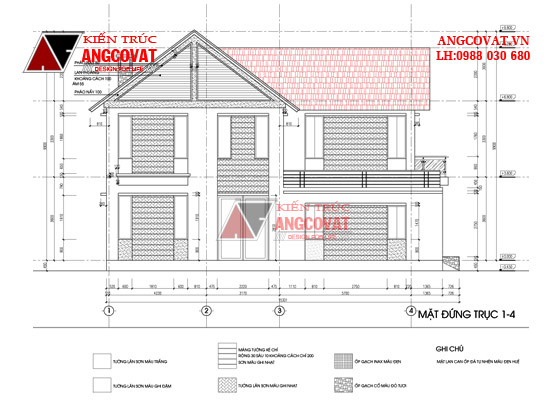 thiết kế nhà 2 tầng 8x13 5