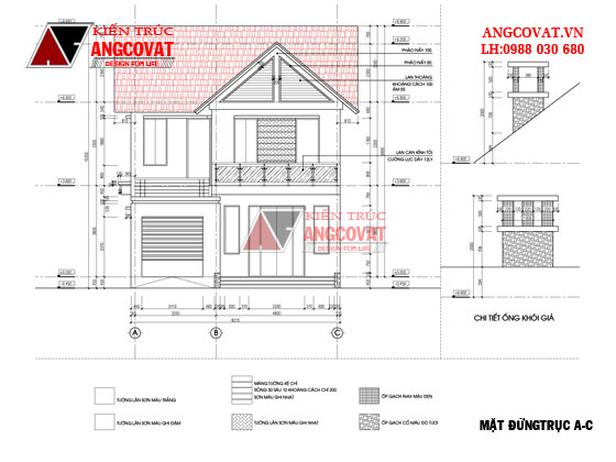 thiết kế nhà 2 tầng 8x13 6