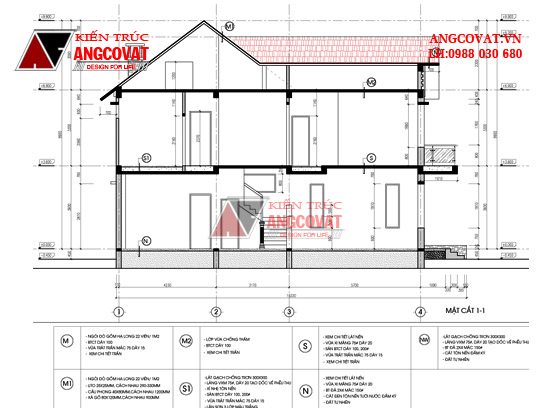 thiết kế nhà 2 tầng 8x13 7