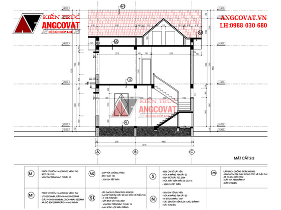 thiết kế nhà 2 tầng 8x13 8