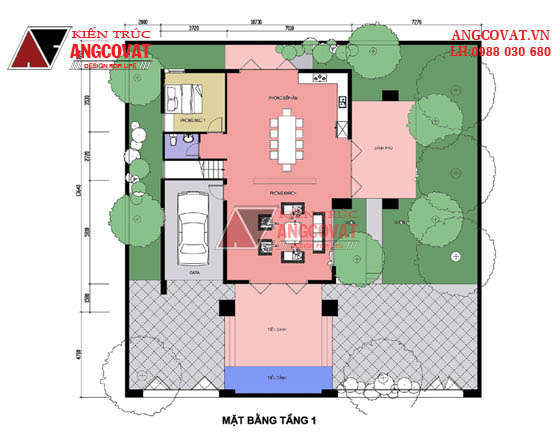 Thiết kế nhà 2 tầng hướng Tây 2