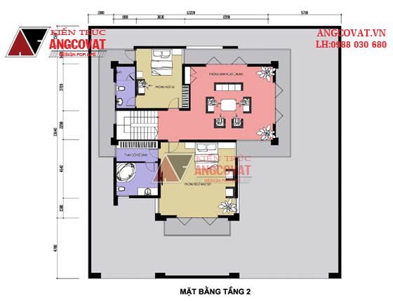 Thiết kế nhà 2 tầng hướng Tây 3