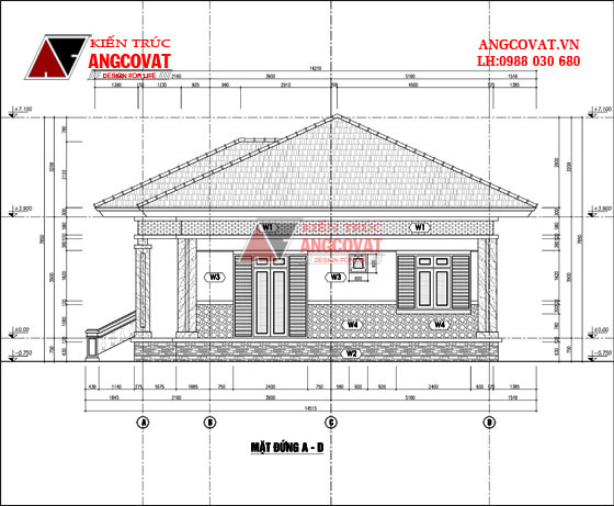 thiết kế nhà cấp 4 120m2 11