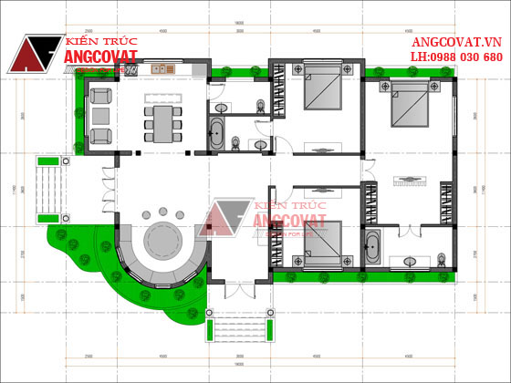 thiết kế nhà cấp 4 200m2 4