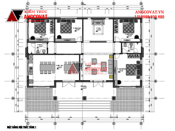 nhà cấp 4 4 phòng ngủ 4