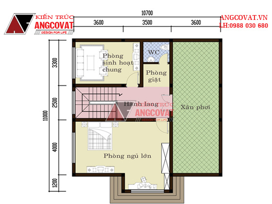 Thiết kế nhà cấp 4 diện tích 120m2 3