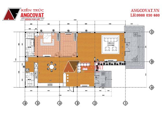 Thiết kế nhà cấp 4 mặt tiền 8m 2