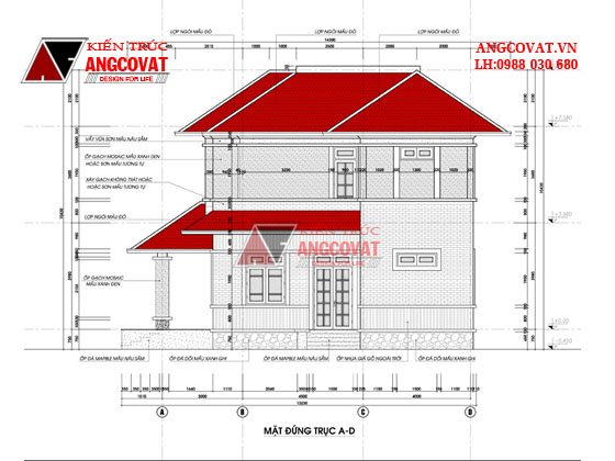 Thiết kế nhà mặt tiền 15m 8